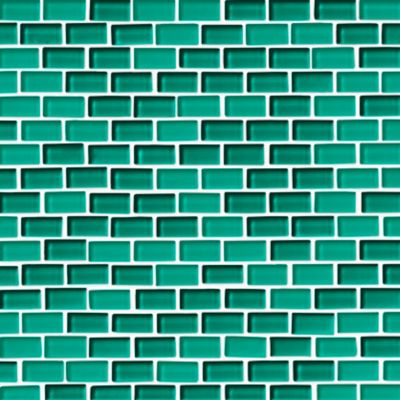Glass Teal Blend Cardine Mosaic Wall and Floor Tile