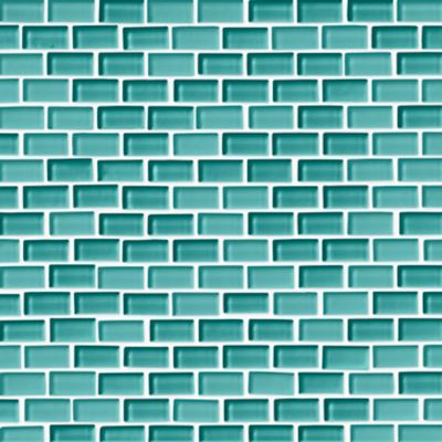 Glass Tropical Harbor Blend Cardine Mosaic Wall and Floor Tile