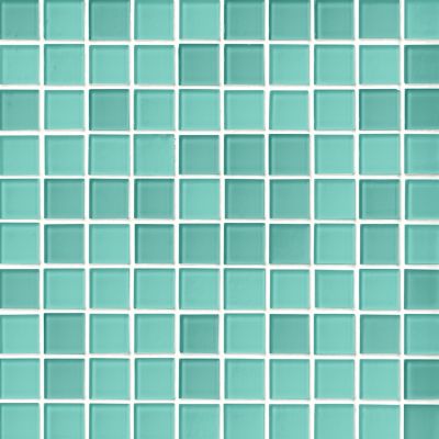 Glass Spearmint Blend Mosaic Wall and Floor Tile - 1 in.