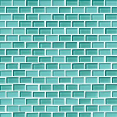 Glass Aquamarine Blend Cardine Mosaic Wall and Floor Tile