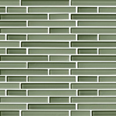 Glass Khaki Green Blend Stria Mosaic Wall and Floor Tile