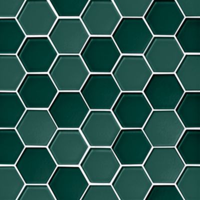 Glass Rainforest Blend Hex Mosaic Wall and Floor Tile - 2 in.