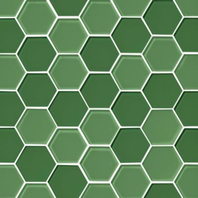 Glass Shamrock Blend Hex Mosaic Wall and Floor Tile - 2 in.