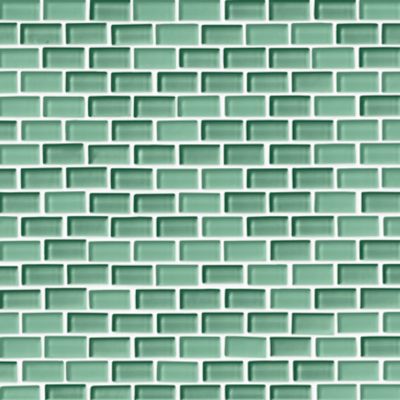 Glass Wintergreen Blend Cardine Mosaic Wall and Floor Tile