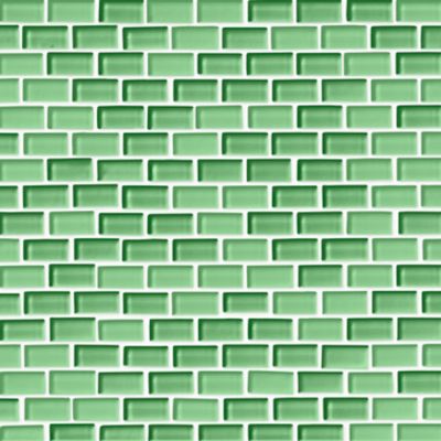 Glass Spring Green Blend Cardine Mosaic Wall and Floor Tile