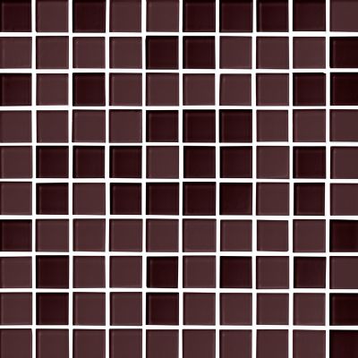 Glass Chocolate Blend Mosaic Wall and Floor Tile - 1 in.