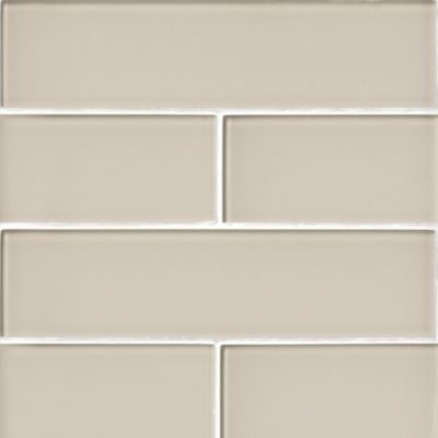 Glass Rosewater Subway Wall and Floor Tile - 3 x 12 in.