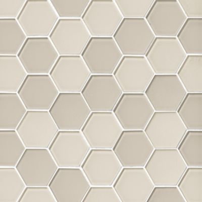 Glass Rosewater Blend Hex Mosaic Wall and Floor Tile - 2 in.