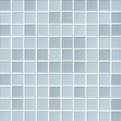 Glass Light Blu Blend Mosaic Wall and Floor Tile - 1 in.
