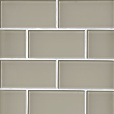 Glass Buff Subway Wall and Floor Tile - 3 x 6 in.