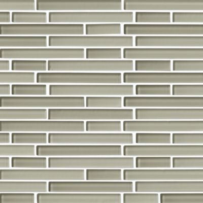 Glass Silver Cloud Blend Stria Mosaic Wall and Floor Tile