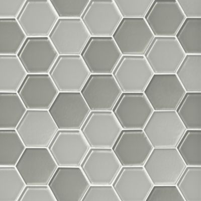 Glass Moonscape Blend Hex Mosaic Wall and Floor Tile - 2 in.