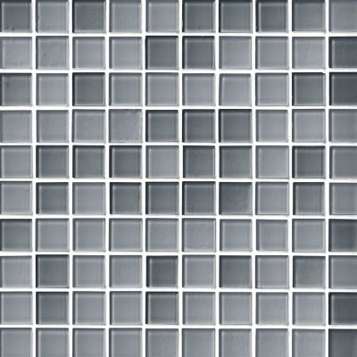 Glass Stoney Grey Blend Mosaic Wall and Floor Tile - 1 in.