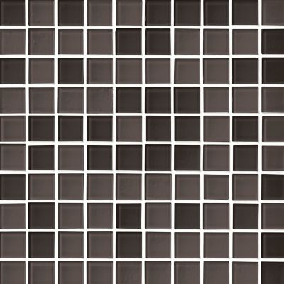 Glass Espresso Blend Mosaic Wall and Floor Tile - 1 in.