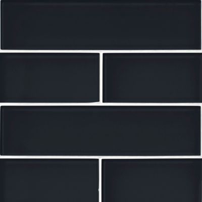 Glass Knot Grey Subway Wall and Floor Tile - 3 x 12 in.