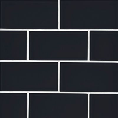 Glass Knot Grey Subway Wall and Floor Tile - 3 x 6 in.