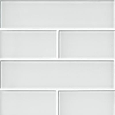 White Glass Backsplash Tiles