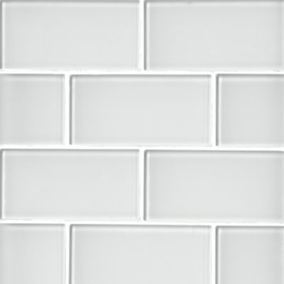 White Glass Backsplash Tiles