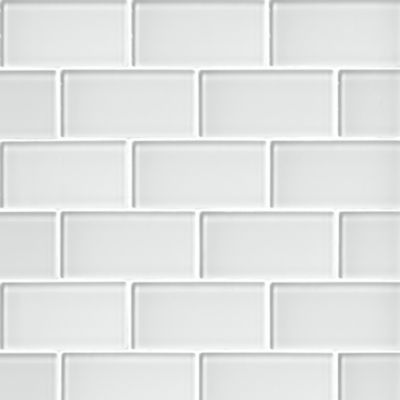 Glass White Amalfi Mosaic Wall and Floor Tile