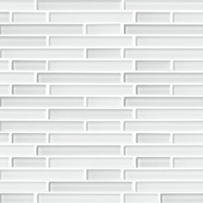 Glass White Blend Stria Mosaic Wall and Floor Tile