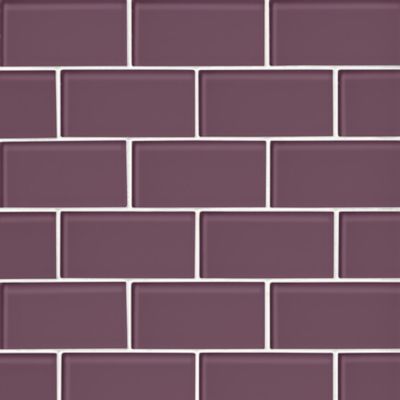 Glass Iridescent Lilac Amalfi Mosaic Wall and Floor Tile