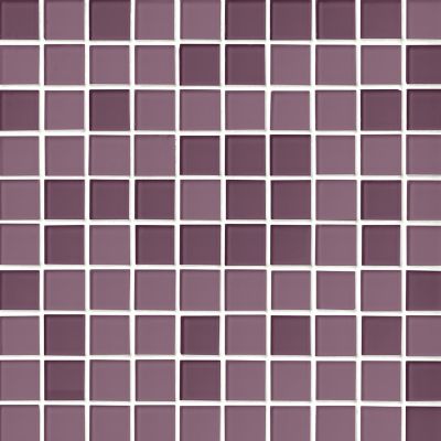 Glass Iridescent Lilac Blend Mosaic Wall and Floor Tile - 1 in.