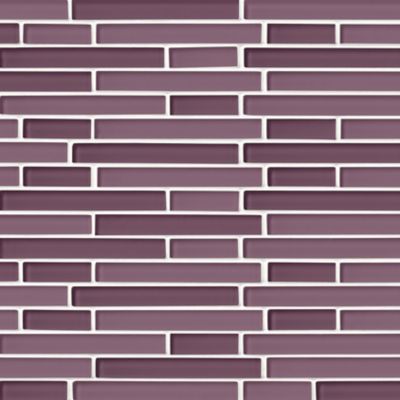 Glass Iridescent Lilac Blend Stria Mosaic Wall and Floor Tile