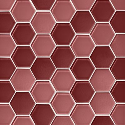 Glass Iridescent Alexandria Blend Hex Mosaic Wall and Floor Tile - 2 in.