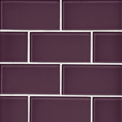 Glass Iridescent Lithium Subway Wall and Floor Tile - 3 x 6 in.