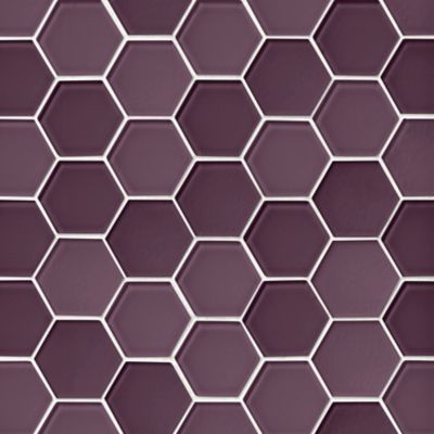 Glass Iridescent Lithium Blend Hex Mosaic Wall and Floor Tile - 2 in.