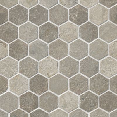 Bandung Gris Acid Hex Marble Floor Tile - 2 in.