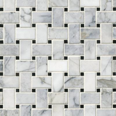 Ashford Carrara Polished Niles with Black Dot Marble Wall and Floor Tile