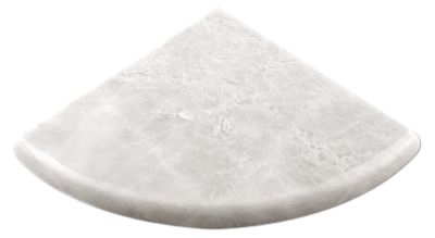 Meram Blanc Carrara Polished Marble Flat Corner Shelf