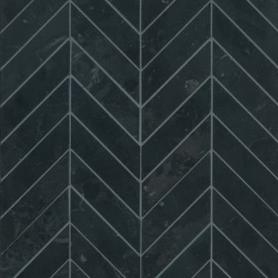 Noir Honed Chevron Limestone Mosaic Wall Tile