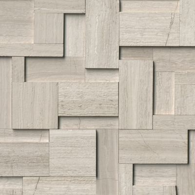 Legno Geometric Limestone Mosaic Wall Tile 12 in.