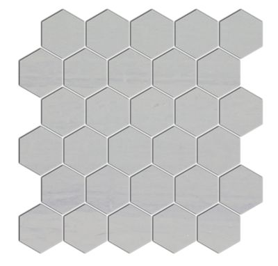 Silver Mist Honed Hex Limestone Wall Tile - 2 in.