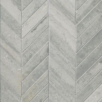 Silver Mist Honed Chevron Limestone Wall Tile