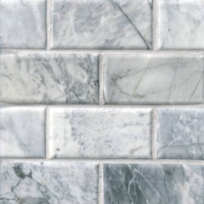 Ashford Carrara Pol Monterrey Marble Wall and Floor Tile - 3 x 6 in.