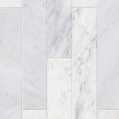 Hampton Carrara Polished Marble Wall and Floor Tile - 4 x 24 in.