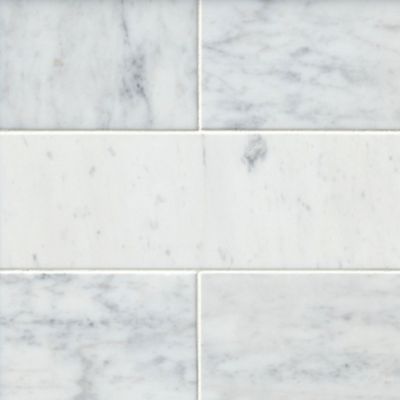 Firenze Carrara Honed Marble Wall and Floor Tile 4 x 12 in.
