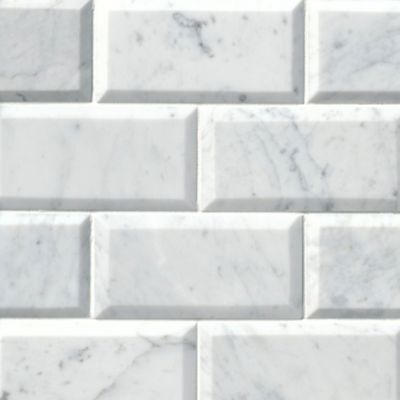 Firenze Carrara Honed Marble Essex Subway Tile 3 x 6 in.