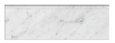 Firenze Carrara Honed Marble Bullnose 4 x 12 in.