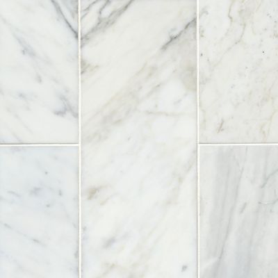Firenze Calacatta Polished Marble Wall and Floor Tile 8 x 20 in.