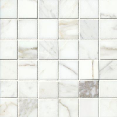 Firenze Calacatta Honed Marble Mosaic Tile 2 in.