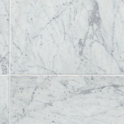 Firenze Carrara Honed Marble Floor Tile 18 x 18 in.