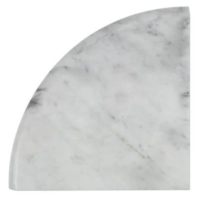 Firenze Carrara Honed Marble Flat Corner Shelf