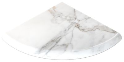 Firenze Calacatta Honed Marble Flat Corner Shelf