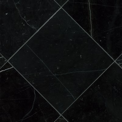 Black Marquina Polished Marble Wall and Floor Tile - 12 x 12 in.