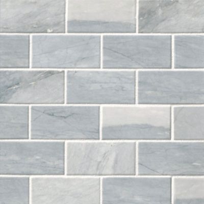 Victoria Grey Dark Brushed Amalfi Marble Wall and Floor Tile