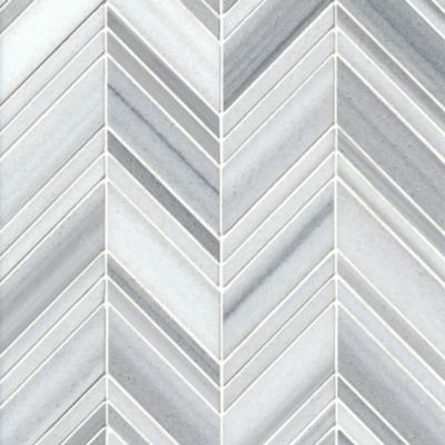 Strato Bianco Double Chevron Marble Wall Tile